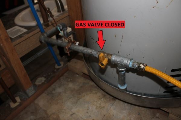 Water Heater Gas Valve Closed 1