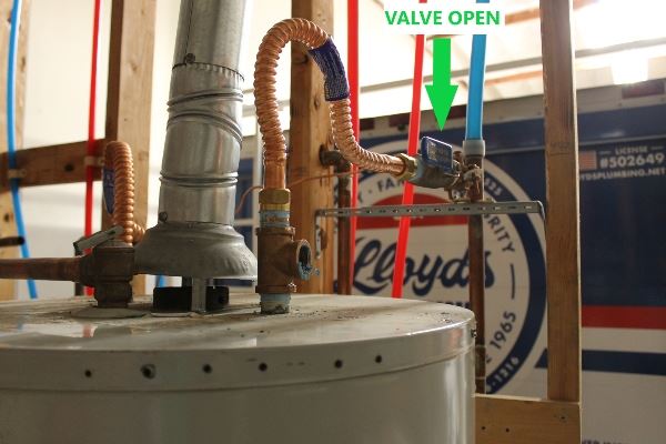 Water Heater Valve Open 1